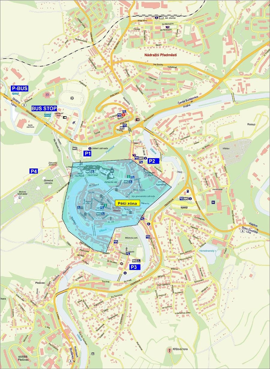 Traffic map Český Krumlov